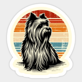 Vintage Retro Yorkshire Terrier Distressed Dog Sticker